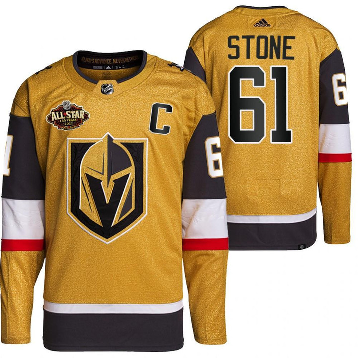 Men Vegas Golden Knights #61 Mark Stone Primegreen Gold Jersey 2022 All-Star Jersey