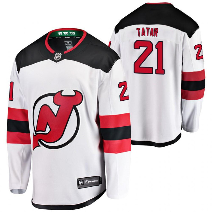 New Jersey Devils Tomas Tatar 2021 Jersey White Away Player Jersey Jersey