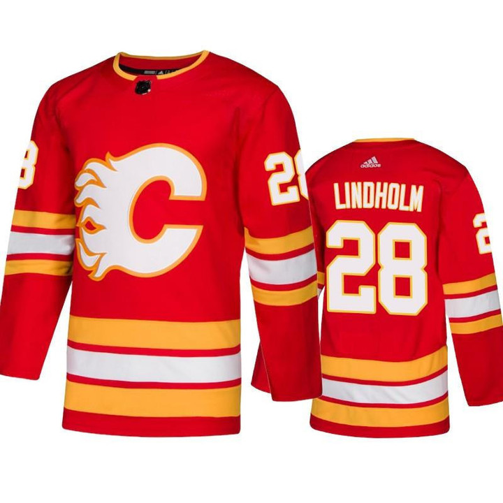 Calgary Flames Elias Lindholm #28 Alternate Red Jersey Jersey