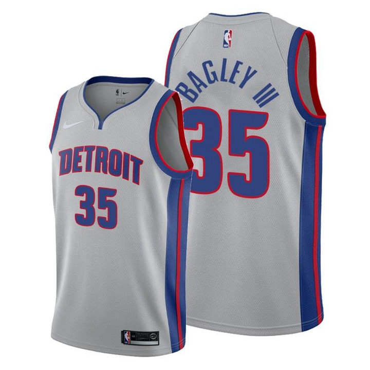 Marvin Bagley III #35 Detroit Pistons Statement Edition Gray Jersey 2022 Trade - Men Jersey