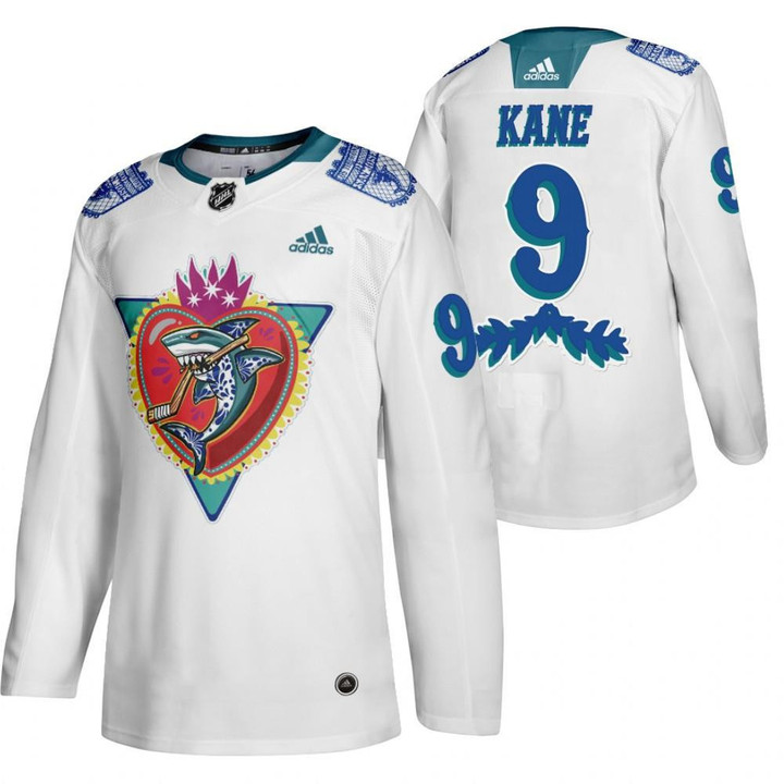Men San Jose Sharks Evander Kane #9 White 2021 Los Tiburones Night Special Jersey Jersey