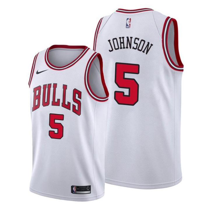 Stanley Johnson Chicago Bulls White Association Edition Jersey #5 - Men Jersey