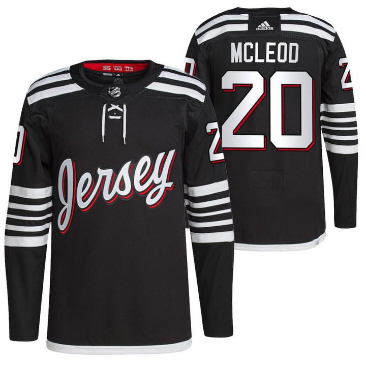 New Jersey Devils #20 Michael McLeod Primegreen Pro Black Jersey 2021-22 Alternate Jersey