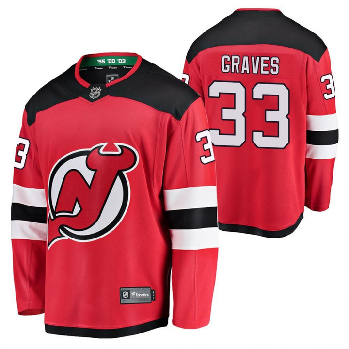 New Jersey Devils #33 Ryan Graves Red Jersey Jersey