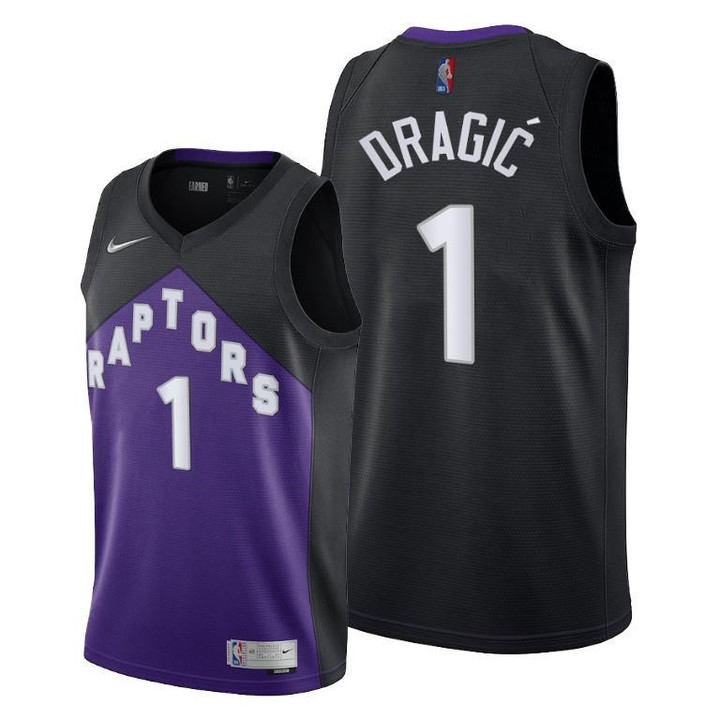 Toronto Raptors #1 Goran Dragic Purple Black 2021-22 Earned Edition Jersey - Men Jersey
