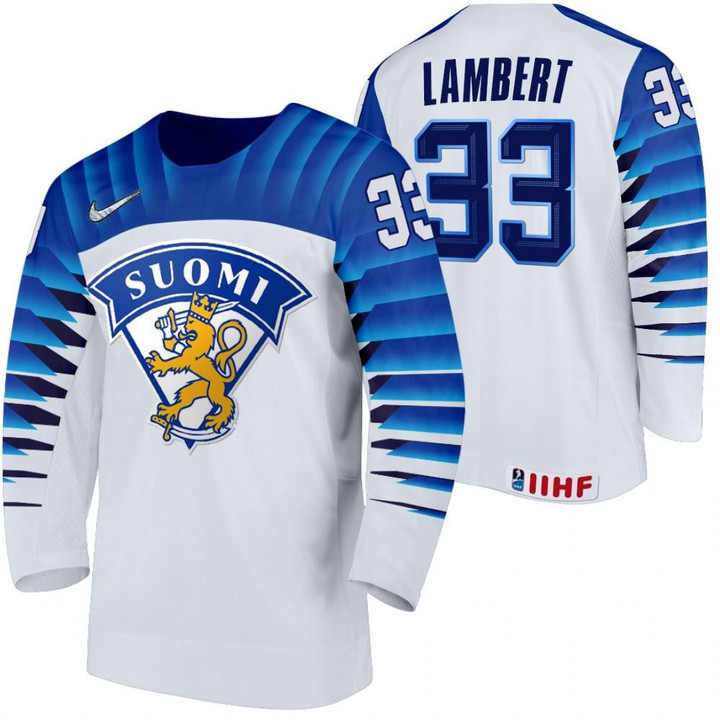 Finland Hockey Brad Lambert 2022 IIHF World Junior Championship White Home Jersey Jersey