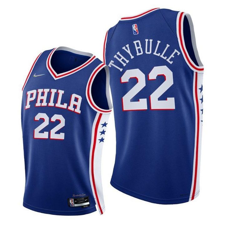 76ers #22 Matisse Thybulle 2021-22 75th Diamond Anniversary Royal Jersey Icon Edition - Men Jersey