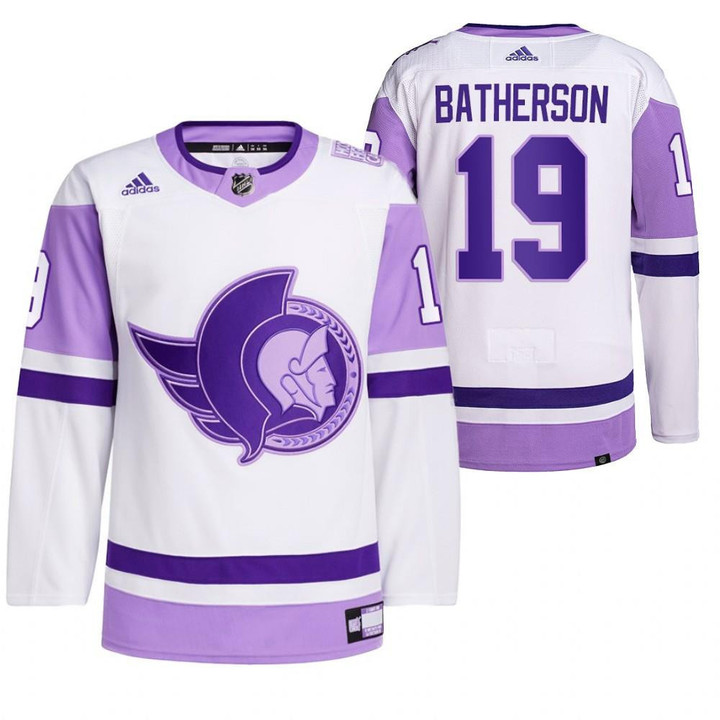 Drake Batherson 2021 HockeyFightsCancer Ottawa Senators White #19 Primegreen Jersey Jersey