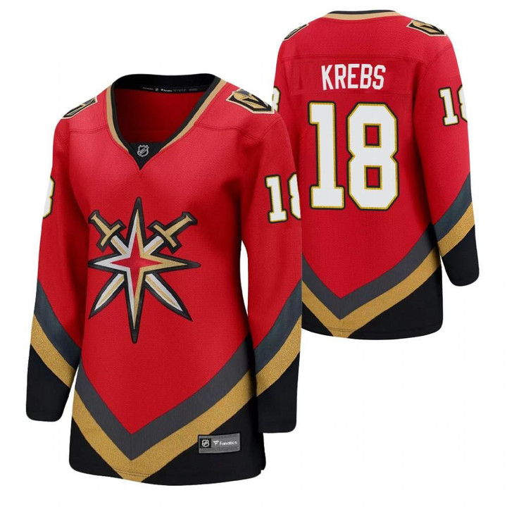 Women Jersey Vegas Golden Knights Peyton Krebs #18 Reverse Retro Red Jersey