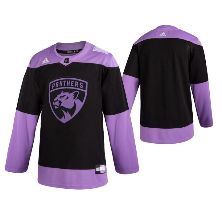 Florida Panthers Hockey Fights Cancer Black Practice Jersey Jersey