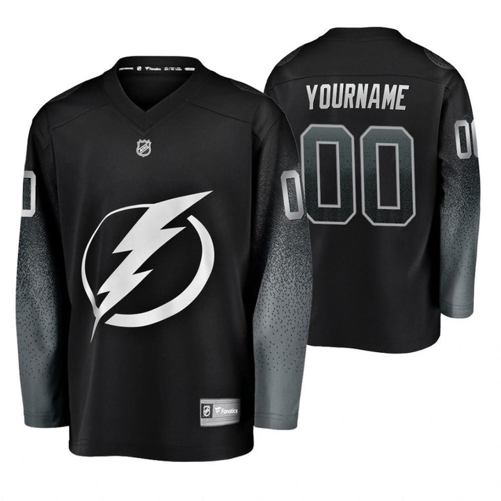 Lightning Custom Black Breakaway Player Alternate Jersey Jersey