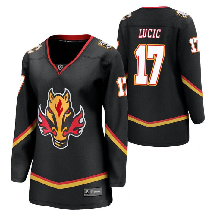 Calgary Flames Milan Lucic #17 2021 Special Edition Jersey Women Black Jersey