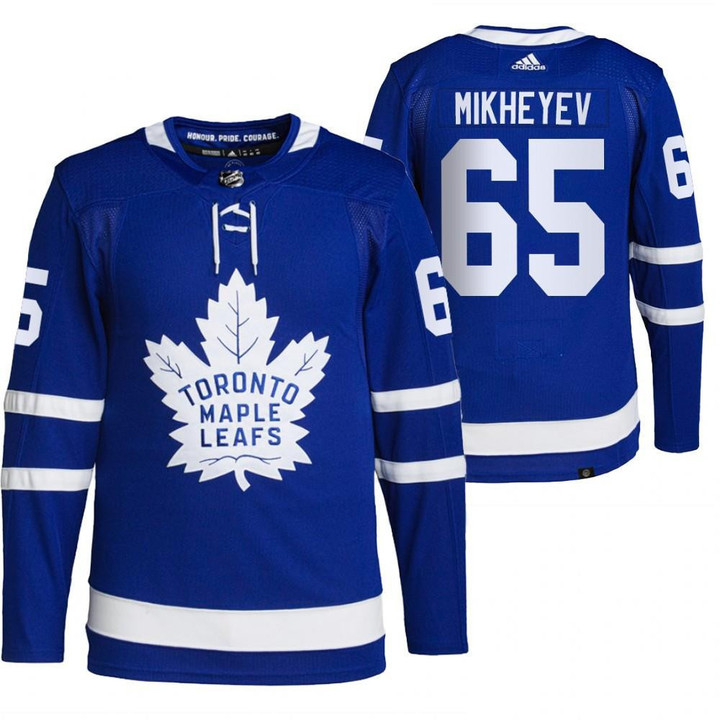 Toronto Maple Leafs #65 Ilya Mikheyev Home Blue Jersey 2021-22 Primegreen Jersey