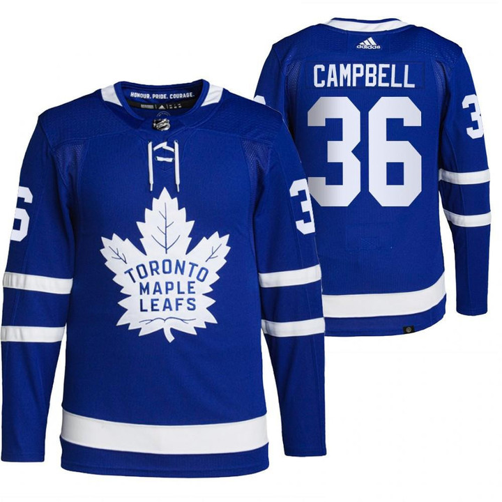 Toronto Maple Leafs #36 Jack Campbell Home Blue Jersey 2021-22 Primegreen Jersey