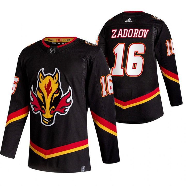 Calgary Flames Nikita Zadorov #16 Black 2021 Reverse Retro Special Edition Jersey Jersey