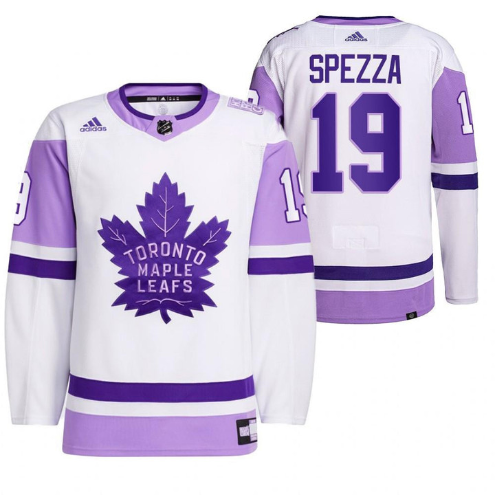Jason Spezza#19 2021 HockeyFightsCancer Toronto Maple Leafs White Primegreen Jersey Jersey