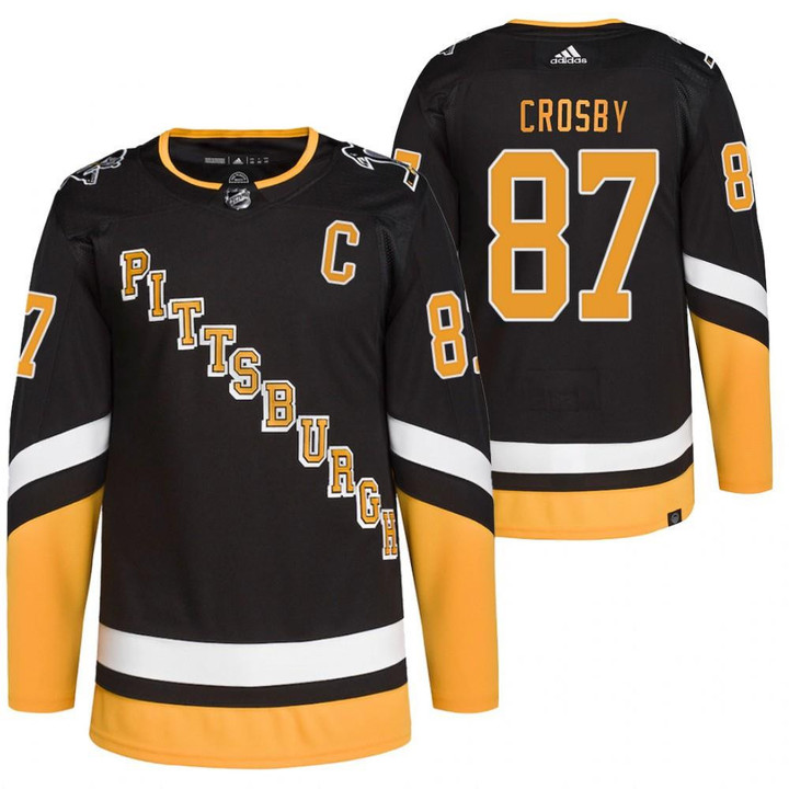 Sidney Crosby Penguins #87 Black Primegreen Jersey 2021-22 Third Jersey