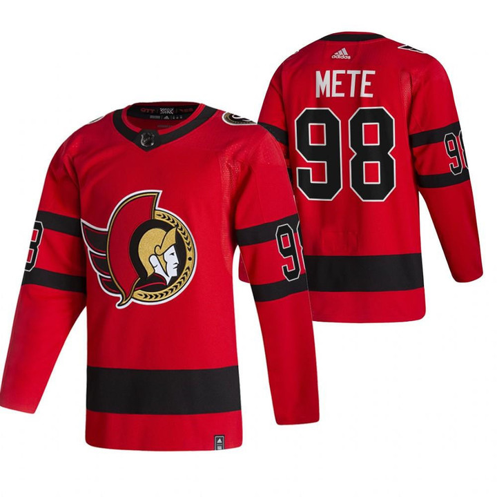 Ottawa Senators Victor Mete #98 2021 Reverse Retro Special Edition Red Jersey Jersey