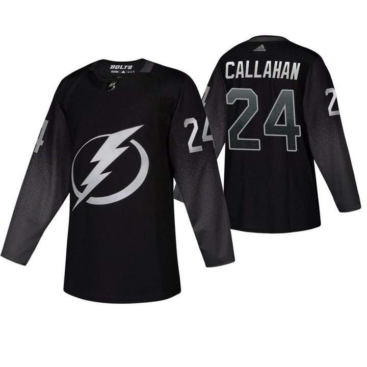 Men Lightning #24 Ryan Callahan Black Alternate Jersey Jersey