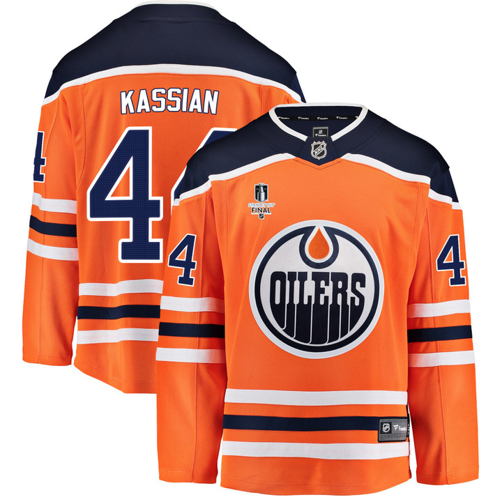 Edmonton Oilers Zack Kassian #44 Home 2022 Stanley Cup Final Breakaway Men Jersey - Orange