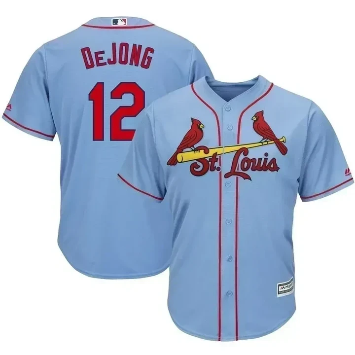 Paul Dejong St. Louis Cardinals Majestic Women's Alternate Cool Base Player Jersey - Horizon Blue