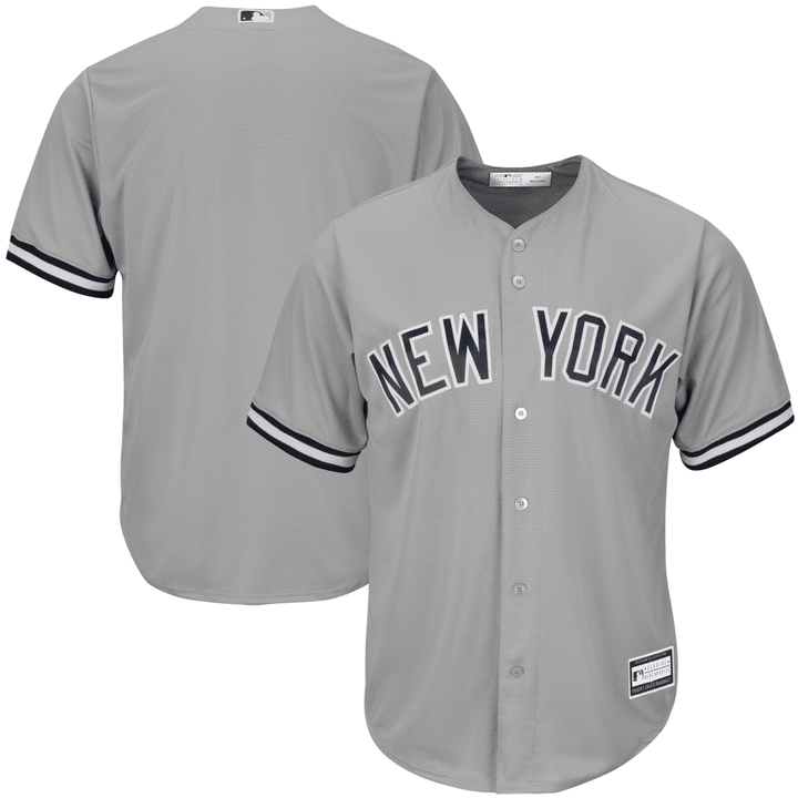 Men's Gray New York Yankees Big & Tall Team Jersey Jersey