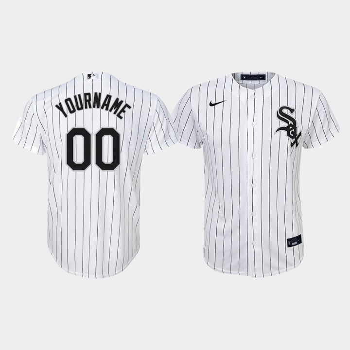 Youth Chicago White Sox Custom #00 White Home Jersey Jersey
