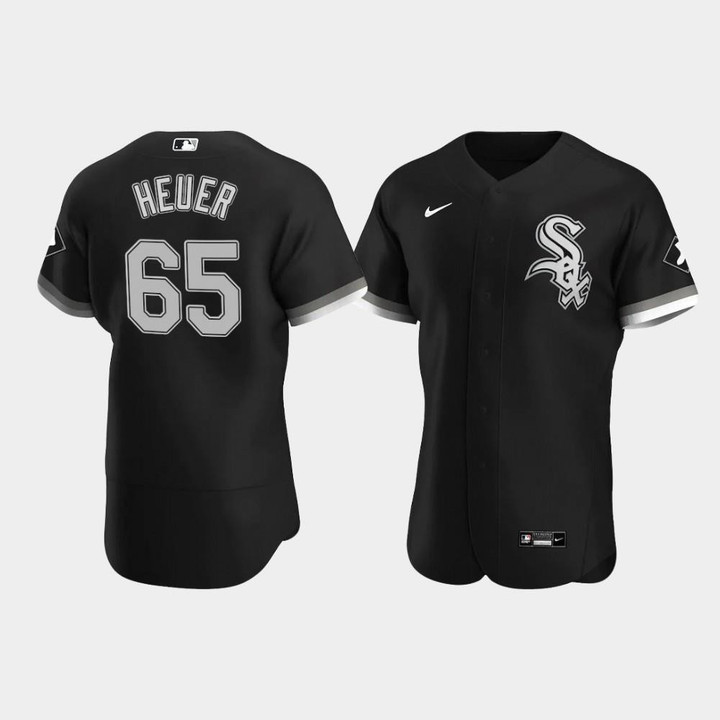 Men's Chicago White Sox #65 Codi Heuer Black Alternate Jersey Jersey