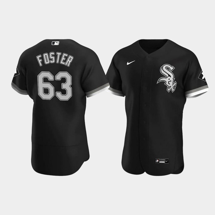 Men's Chicago White Sox #63 Matt Foster Black Alternate Jersey Jersey