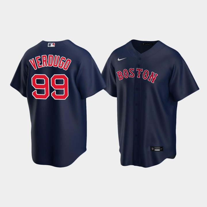 Men's Boston Red Sox Alex Verdugo #99 Navy Alternate Jersey Jersey