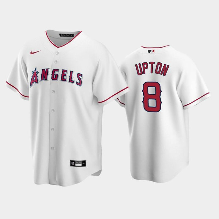 #8 Justin Upton White Los Angeles Angels Home Jersey Jersey