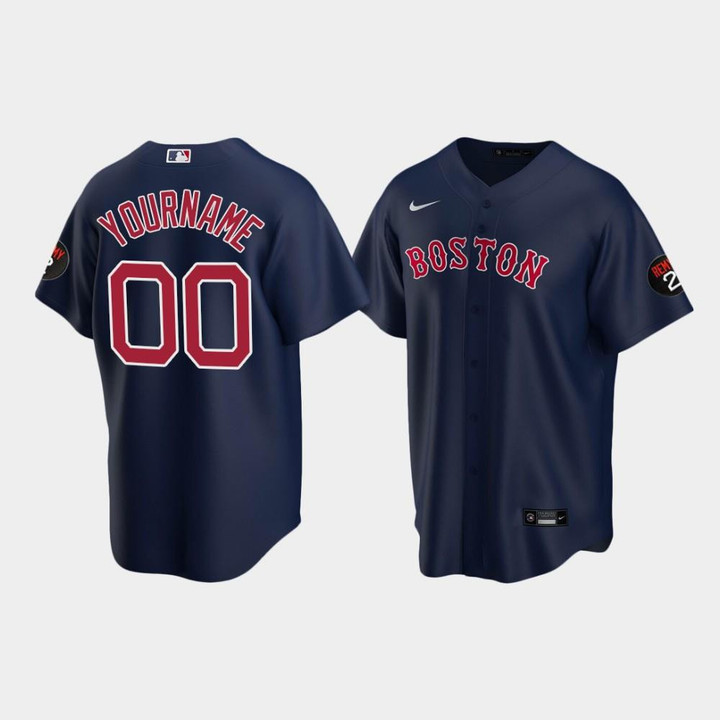 Men's Boston Red Sox Navy Alternate Custom Jerry Remy Jersey Jersey