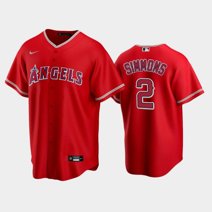 Red Los Angeles Angels Alternate #2 Andrelton Simmons Jersey Jersey