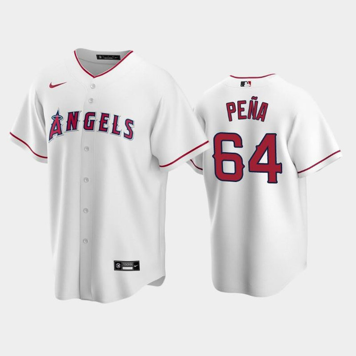 #64 Felix Pena White Los Angeles Angels Home Jersey Jersey