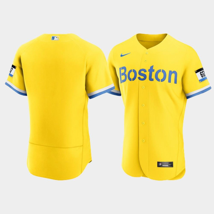Men's Boston Red Sox Gold 2021 City Connect Jersey Jersey