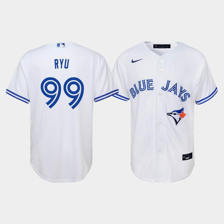 Youth Toronto Blue Jays Hyun-Jin Ryu #99 White Home Jersey Jersey