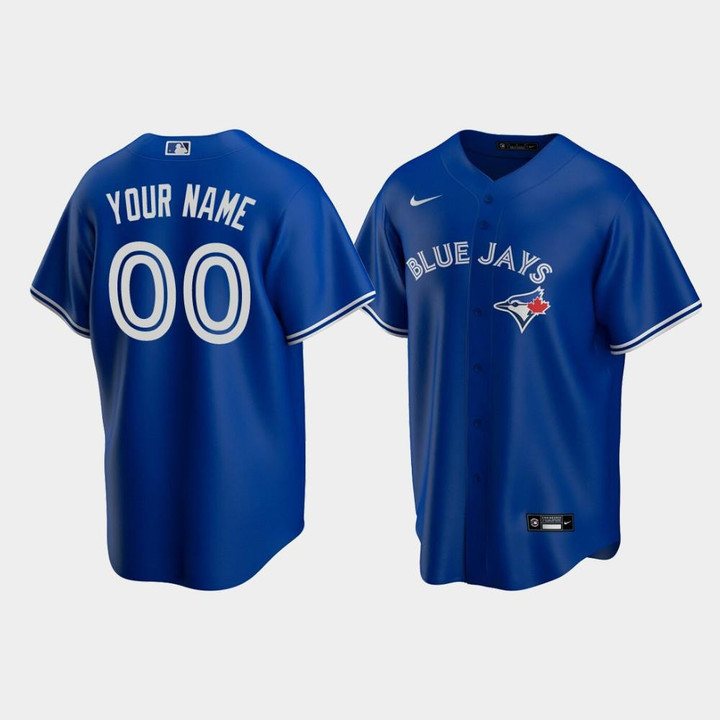 Men's Toronto Blue Jays #00 Custom Royal Alternate Jersey Jersey