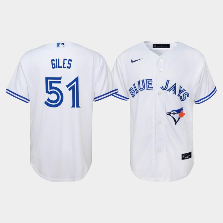 Youth Toronto Blue Jays Ken Giles #51 White Home Jersey Jersey