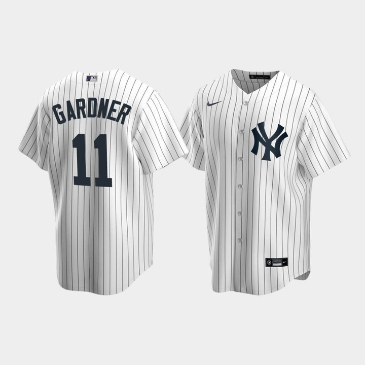 Men's New York Yankees #11 Brett Gardner White Home Jersey Jersey