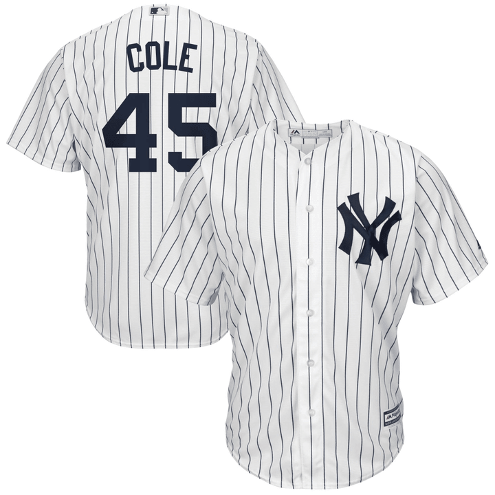 Men's Gerrit Cole White/Navy New York Yankees Big & Tall Player Jersey Jersey