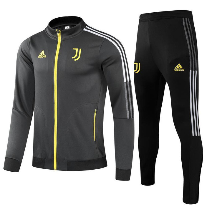 2021/22 Juventus Grey Black Training Anthem Jacket Tracksuit