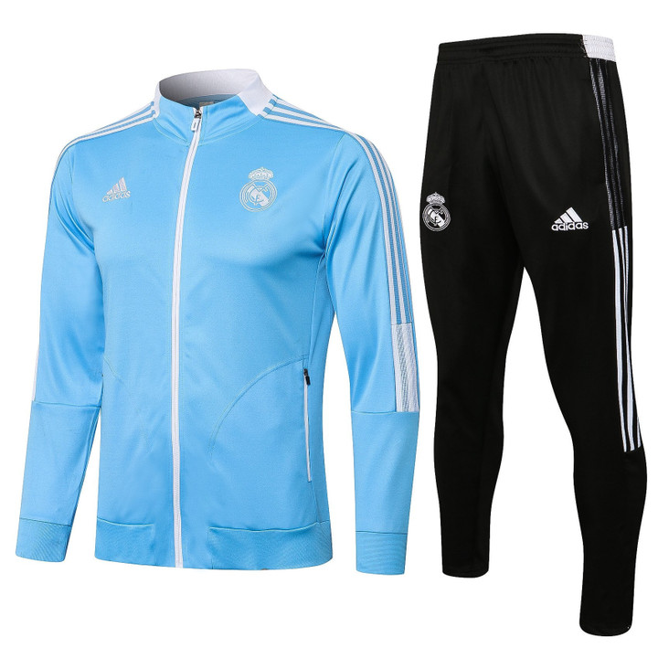 2022 Real Madrid Light Blue Training Anthem Jacket Tracksuit