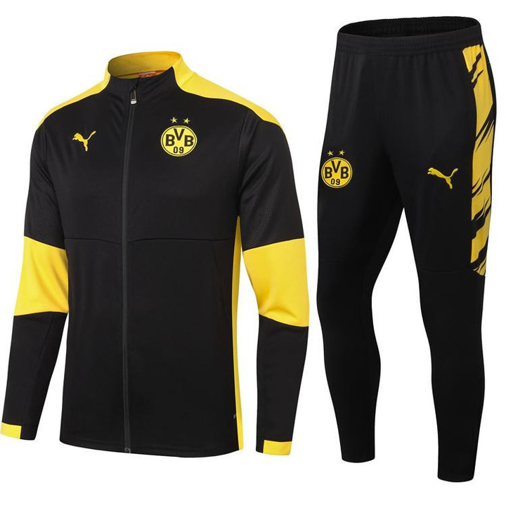 2021 Dortmund Black Yellow Training Anthem Jacket Tracksuit