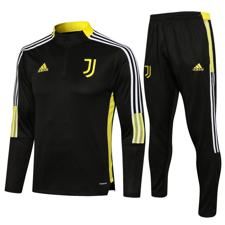 2021/22 Half La Juventus Training Top-Black (Yellow Edge) Tracksuit