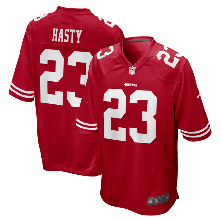 JaMycal Hasty San Francisco 49ers Game Jersey - Scarlet Jersey