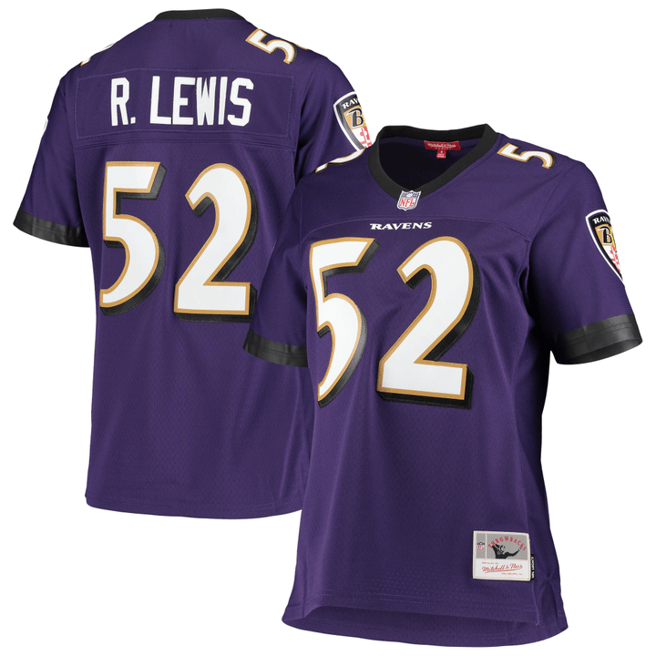 Ray Lewis Baltimore Ravens Mitchell & Ness Women's Legacy Team Jersey - Purple Jersey