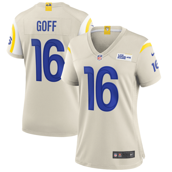 Jared Goff Los Angeles Rams Women's Game Jersey - Bone Jersey