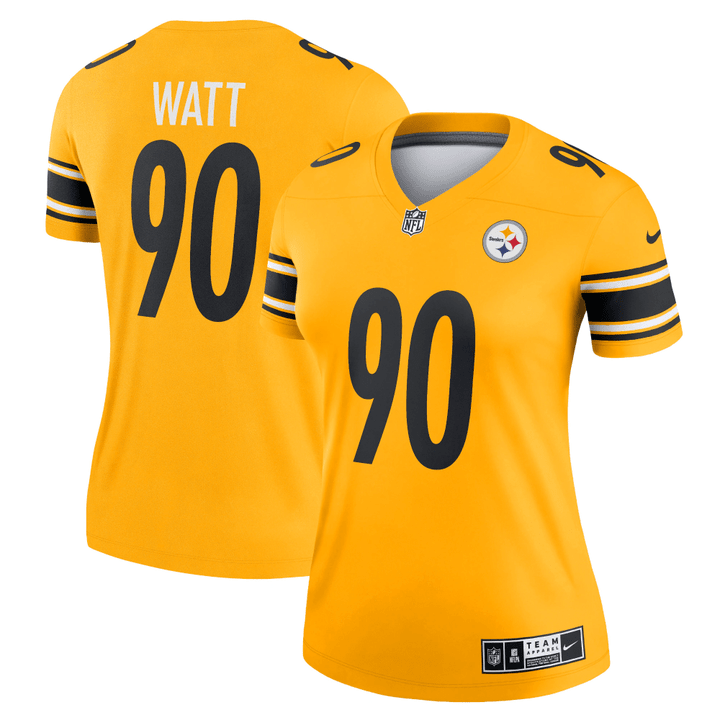 T.J. Watt Pittsburgh Steelers Women's Inverted Legend Jersey - Gold Jersey