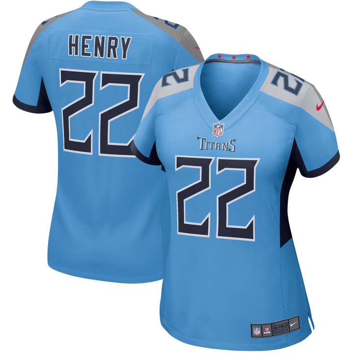 Derrick Henry Tennessee Titans Women's Game Jersey - Light Blue Jersey