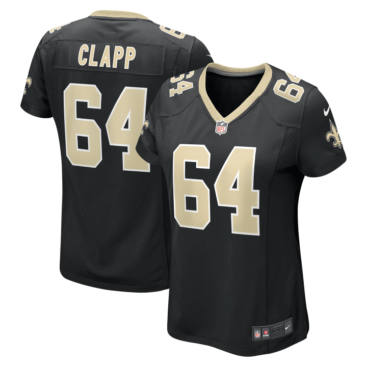 Will Clapp New Orleans Saints Women's Game Jersey - Black Jersey